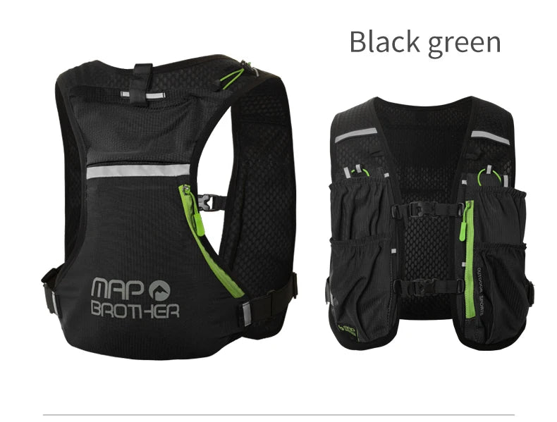 Marathon Vest Gear: MAP BROTHER B109 Breathable, Lightweight, Trail Running, Marathon Hydration Vest Backpack / Rungear