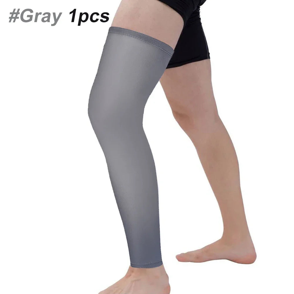 Running Compression Apparel: 1PC Full Length, Unisex, Compression Sports Leg Sleeve for Thigh, Knee, Calf / Rungear