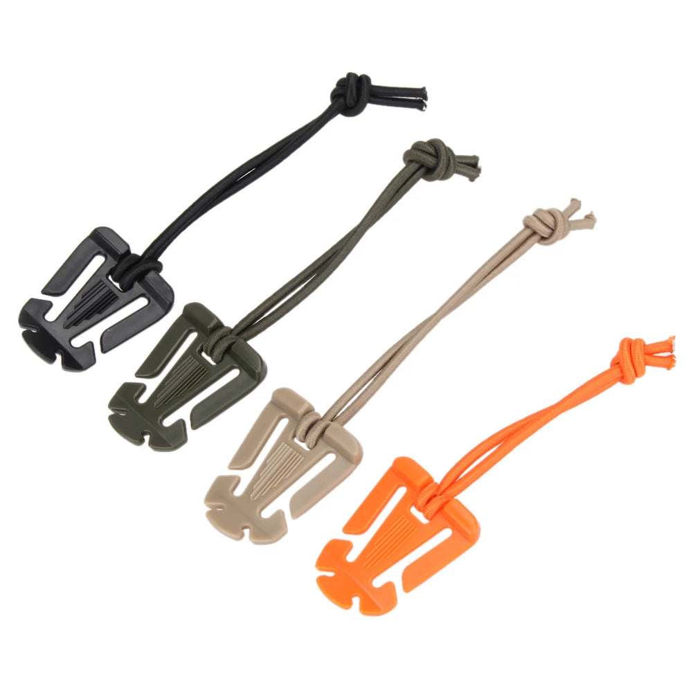 Trail Gear Accessories: 2PC Backpack Buckle Clamp Carabiner, Nylon Bag Hanger Hook / Rungear