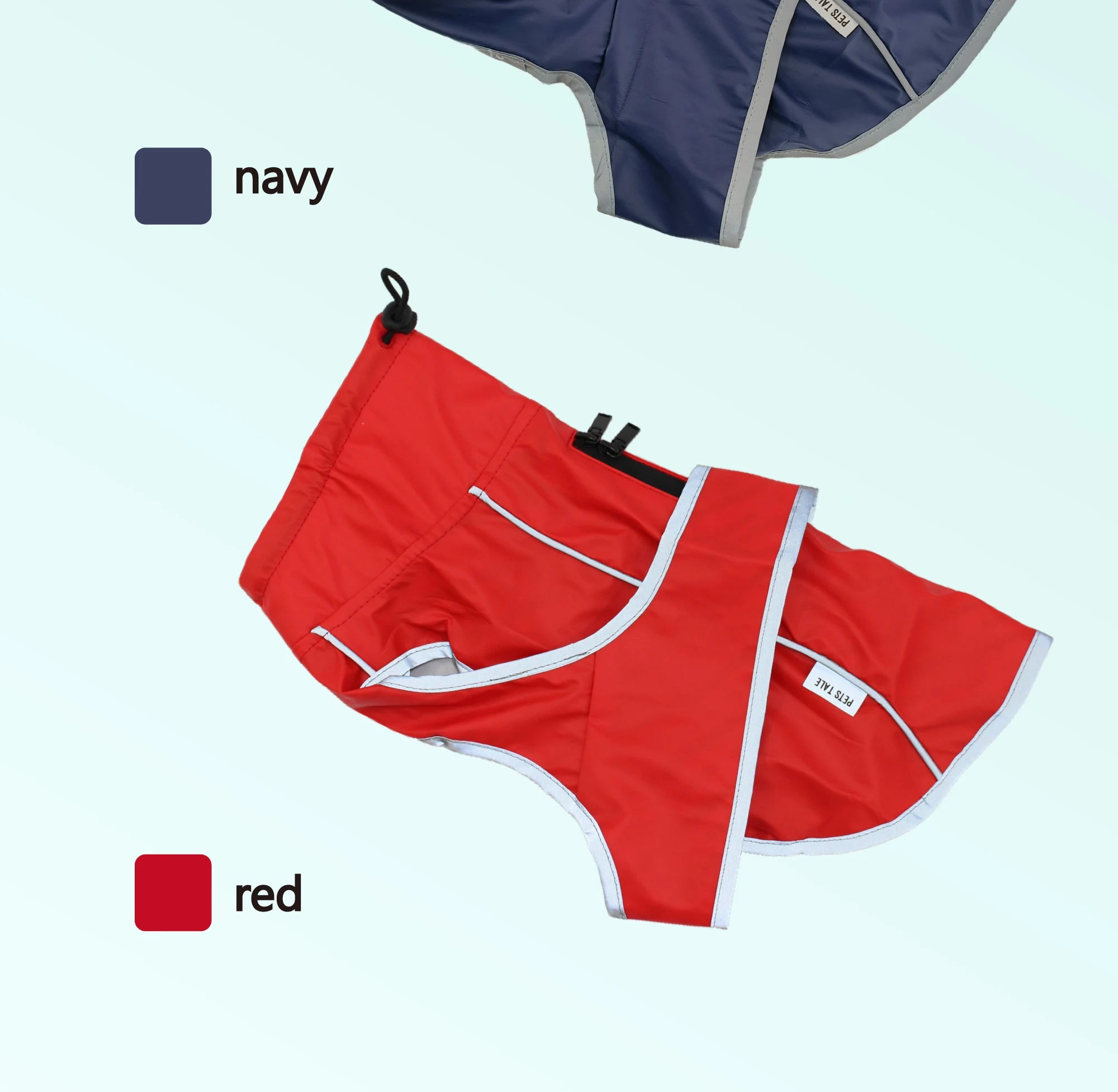 Dog Jacket Gear: Waterproof Raincoat with Reflective Strips and Adjustable Hood / Rungear
