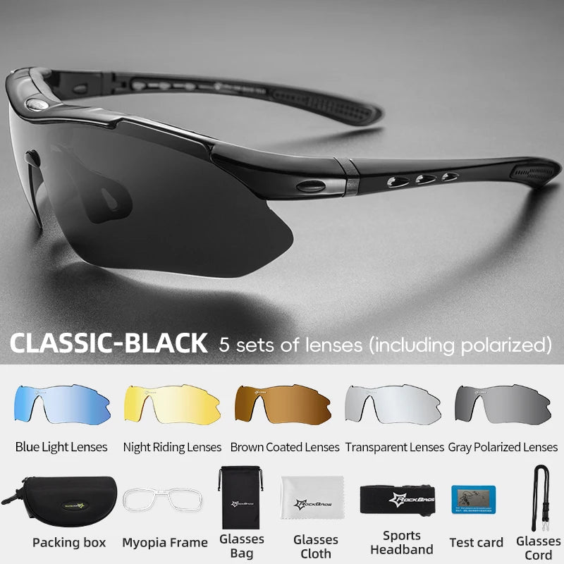 Running Sunglasses Gear: ROCKBROS Polarized, Outdoor Sports Sunglasses Eyewear / Rungear