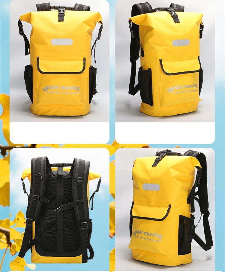 Waterproof Trail Bags: 25L Dry Storage Bag Backpack for Outdoor Sports, Hiking, Trekking / Rungear