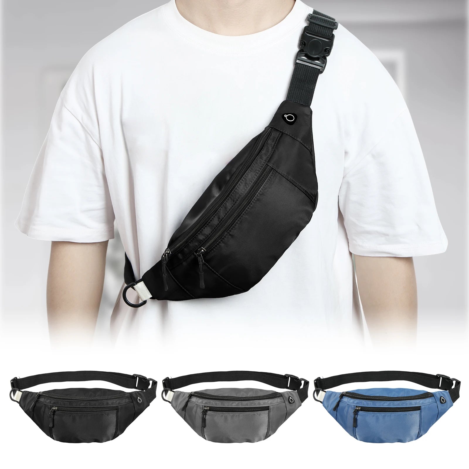 Running Accessories Gear: Unisex, Lightweight, Crossbody Belt Bag Waist Packs for Outdoors / Rungear Running Hiking Travel