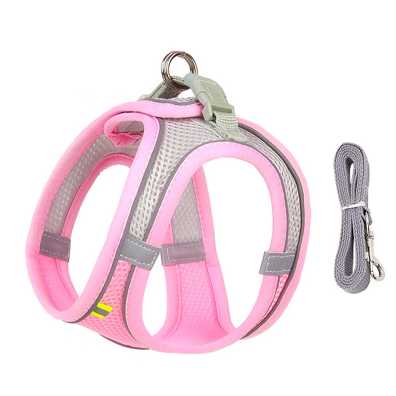 Adjustable Dog Harness Leash Set for Small Dogs