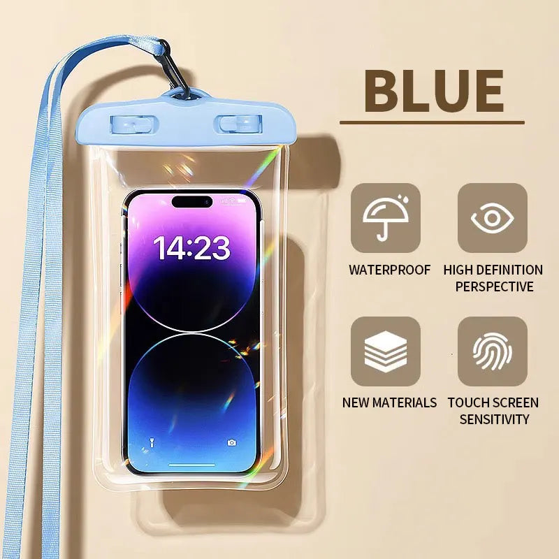 Waterproof Underwater Dry Bag Case Phone Pouch Cover For Outdoor Weather 6 inch