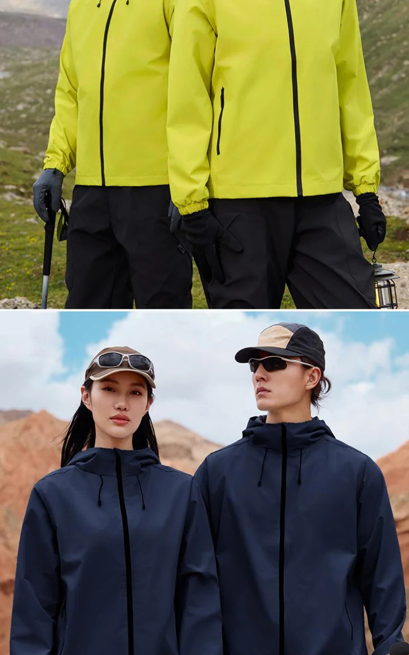 Running Winter Apparel: Unisex Waterproof, Hooded, Double Fabric Windbreaker Jacket / Rungear