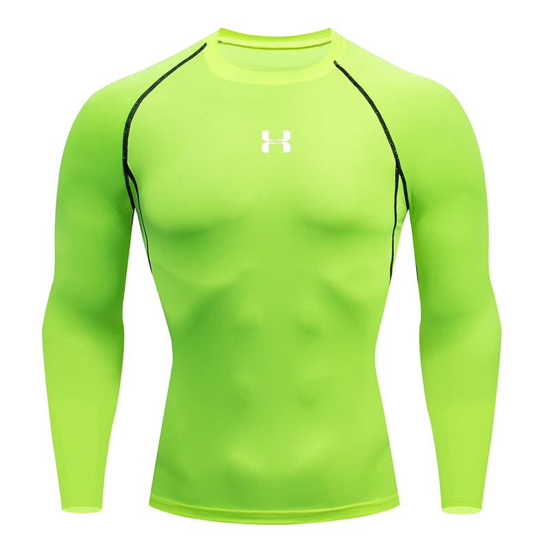 Men's Compression Apparel: Long Sleeved, Compression, Jogging Athletic Fitness Sports T-Shirt / Rungear