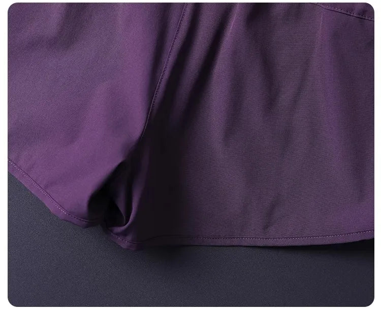 Women's Quick Dry Shorts: Lightweight, Breathable, Split Side 2 in 1 Fitness Shorts with Pockets / Rungear
