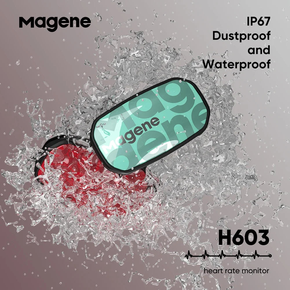 Running Heart Rate Accessories: Magene Split Chest Strap, Heart Rate Monitor, HRM Fitness Tracker, Bluetooth ANT Sensor, Compatible Zwift / Rungear