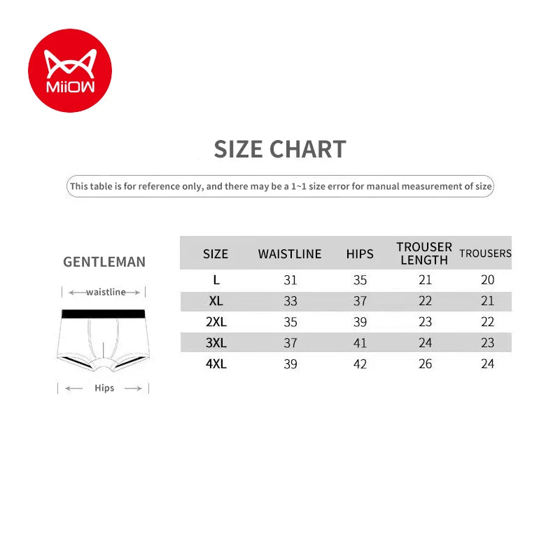 Men's Running Apparel: MiiOW 3PC Cotton, Breathable, Graphene Antibacterial Boxer Trunks / Rungear