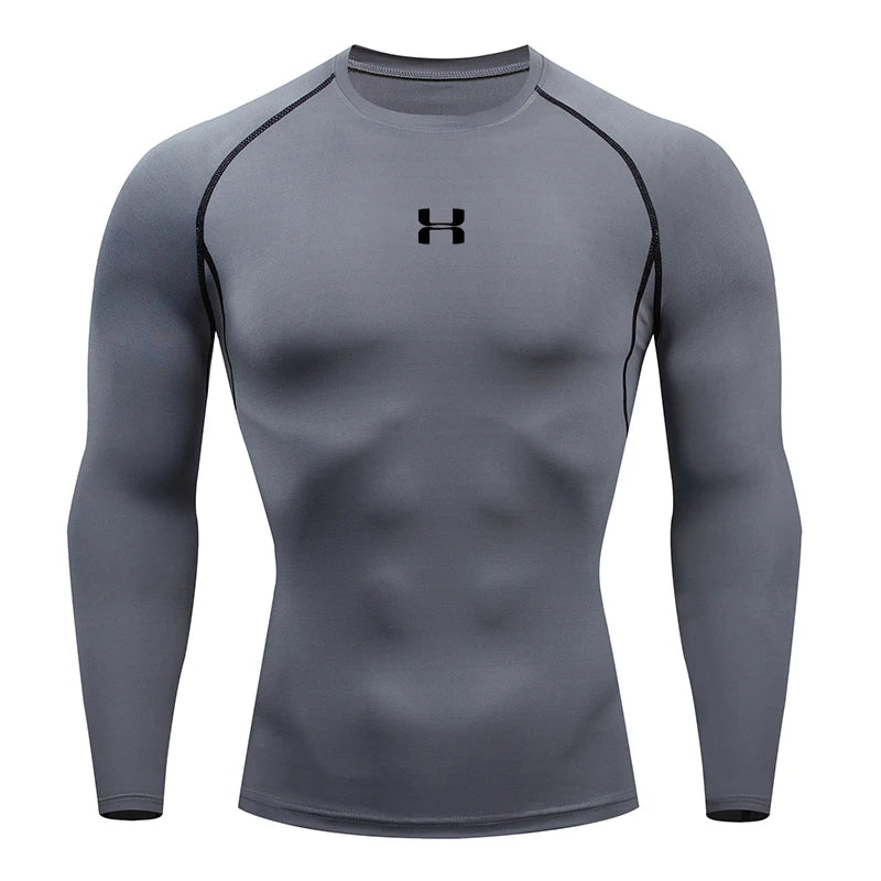 Men's Compression Apparel: Long Sleeved, Compression, Jogging Athletic Fitness Sports T-Shirt / Rungear