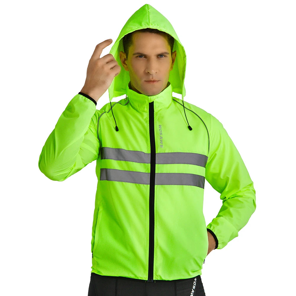 WOSAWE Men's Packable Reflective Windproof Windbreaker Jacket