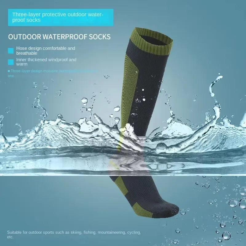 Waterproof Sock Accessories: Unisex, Warm, Knee Length Socks for Running, Hiking / Rungear