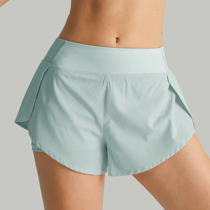 Women's Quick Dry Shorts: Summer, Double-Deck, Breathable Running Fitness Training Shorts / Rungear