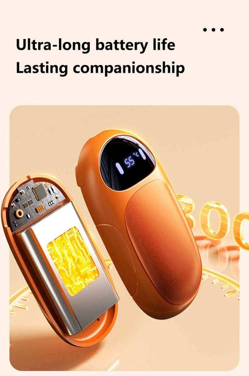 Dual Magnetic Rechargeable Hand Warmer Portable Electric Hot Pack Heater For Winter