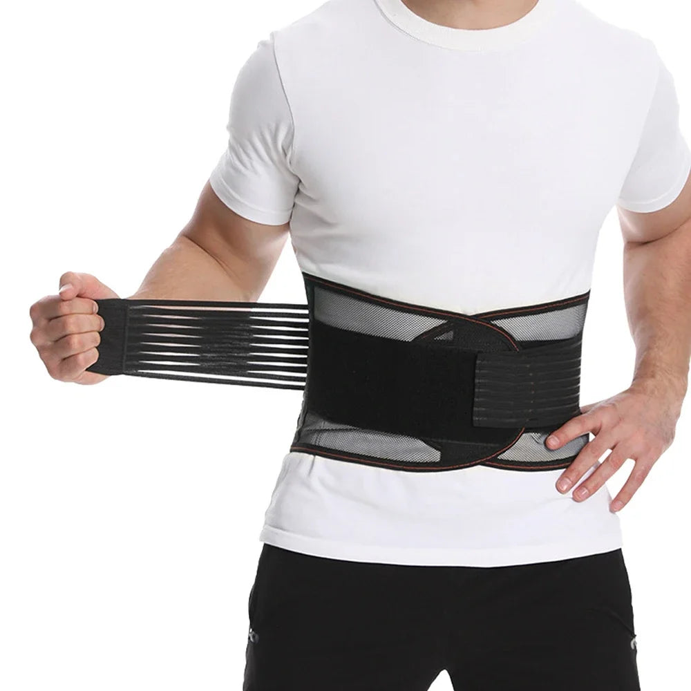 Unisex Breathable Anti-Skid Lumbar Back Brace Support for Lower Back Pain Relief