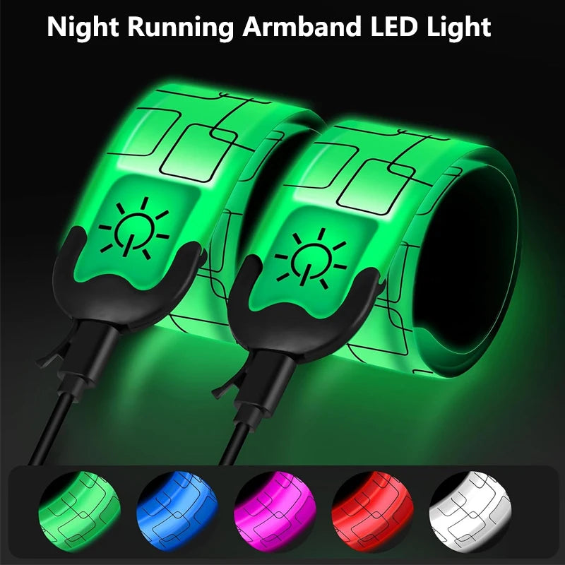 Running Safety Gear: Night Running LED Sports Safety, Rechargable Armband/ Wristband / Rungear