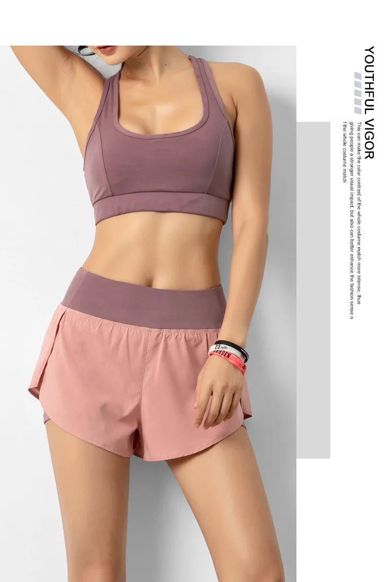 Women's Quick Dry Shorts: Summer, Double-Deck, Breathable Running Fitness Training Shorts / Rungear