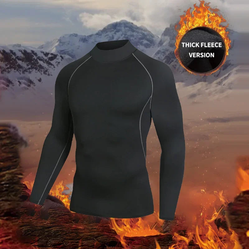 Men's Thermal Apparel: Comfortable, Breathable Double Warmth Thermal Underwear Shirt / Rungear