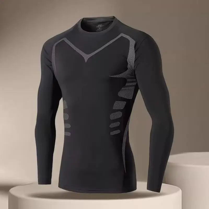 Men's Compression Apparel: Quick-Dry, Compression Fitness Tight Sports Training Shirt / Rungear