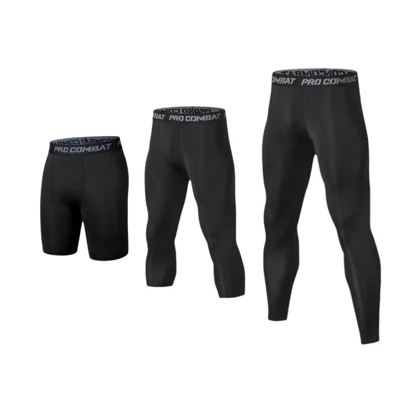 Men's Compression Apparel: Cool Dry, Sports Athletic Compression Workout Running Leggings / Rungear