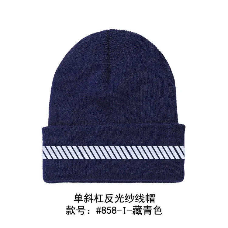 Reflective Hat Gear: High Visibility Safety Beanie, Reflective Knit, Ribbed Warm Winter Hats for Night Running, Hiking, Cycling / Rungear