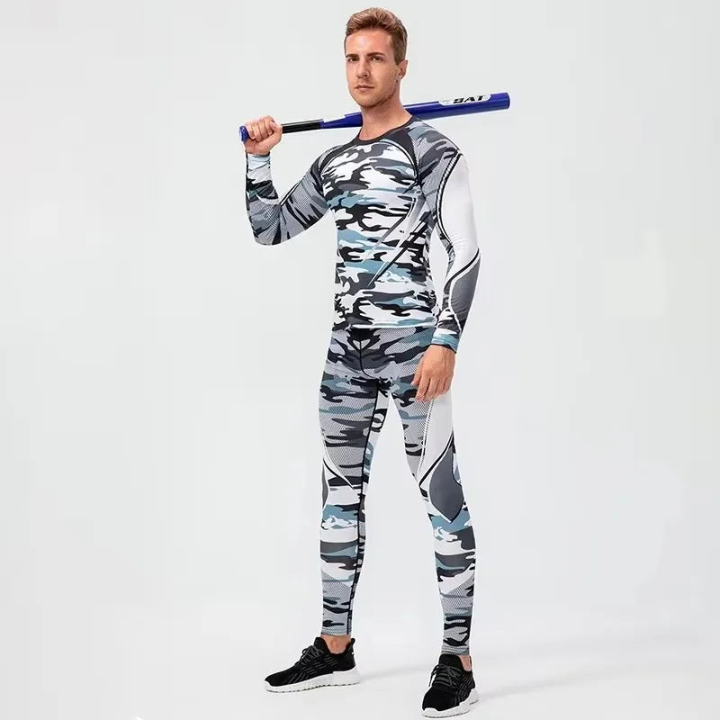 Men's Compression Apparel: Casual Compression Workout Sports Leggings Pants / Rungear