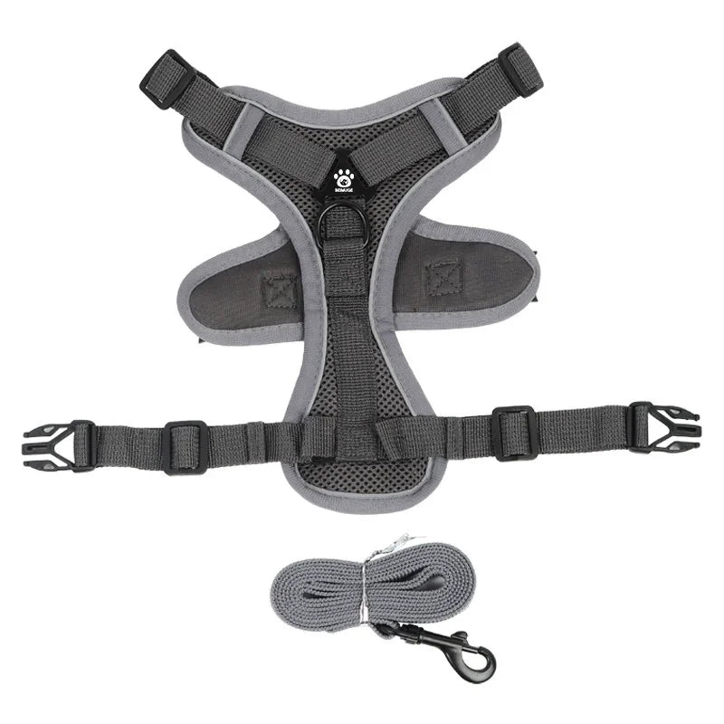 Dog Halter Accessories: Adjustable, Reflective, No Pull Dog Harness Vest and Leash Set for Small Dogs / Rungear