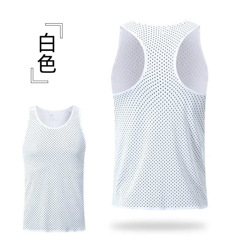 Men's Running Marathon Apparel: Summer, Sleeveless Marathon Long Distance Running, Quick-Dry, Breathable Mesh Sports Top / Rungear