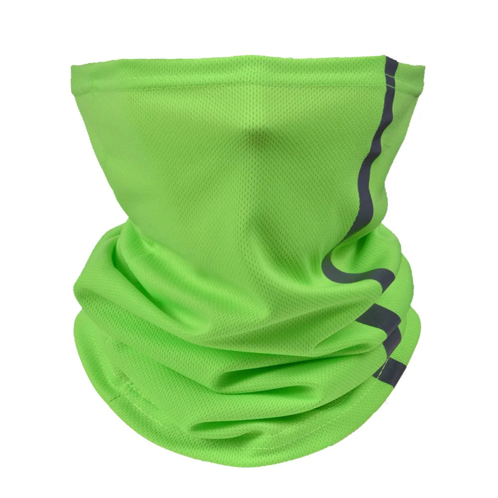 Reflective Running Gear: Neon Safety, UV Protection, Wind Protection Neck Gaiter / Rungear