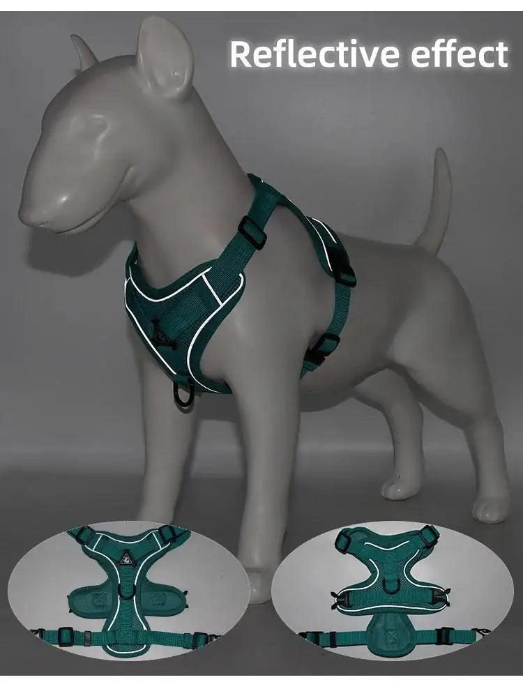 Dog Halter Accessories: Adjustable, Reflective, No Pull Dog Harness Vest and Leash Set for Small Dogs / Rungear