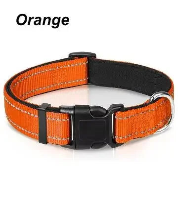 Reflective Breathable Adjustable Neoprene Dog Collar For Medium Large Dogs