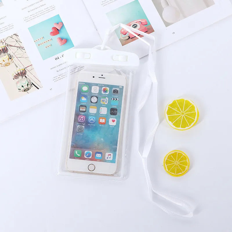 New Universal Waterproof 6 Inch Dry Bag Phone Pouch Case for Swimming, Diving, Beach & Underwater Protection