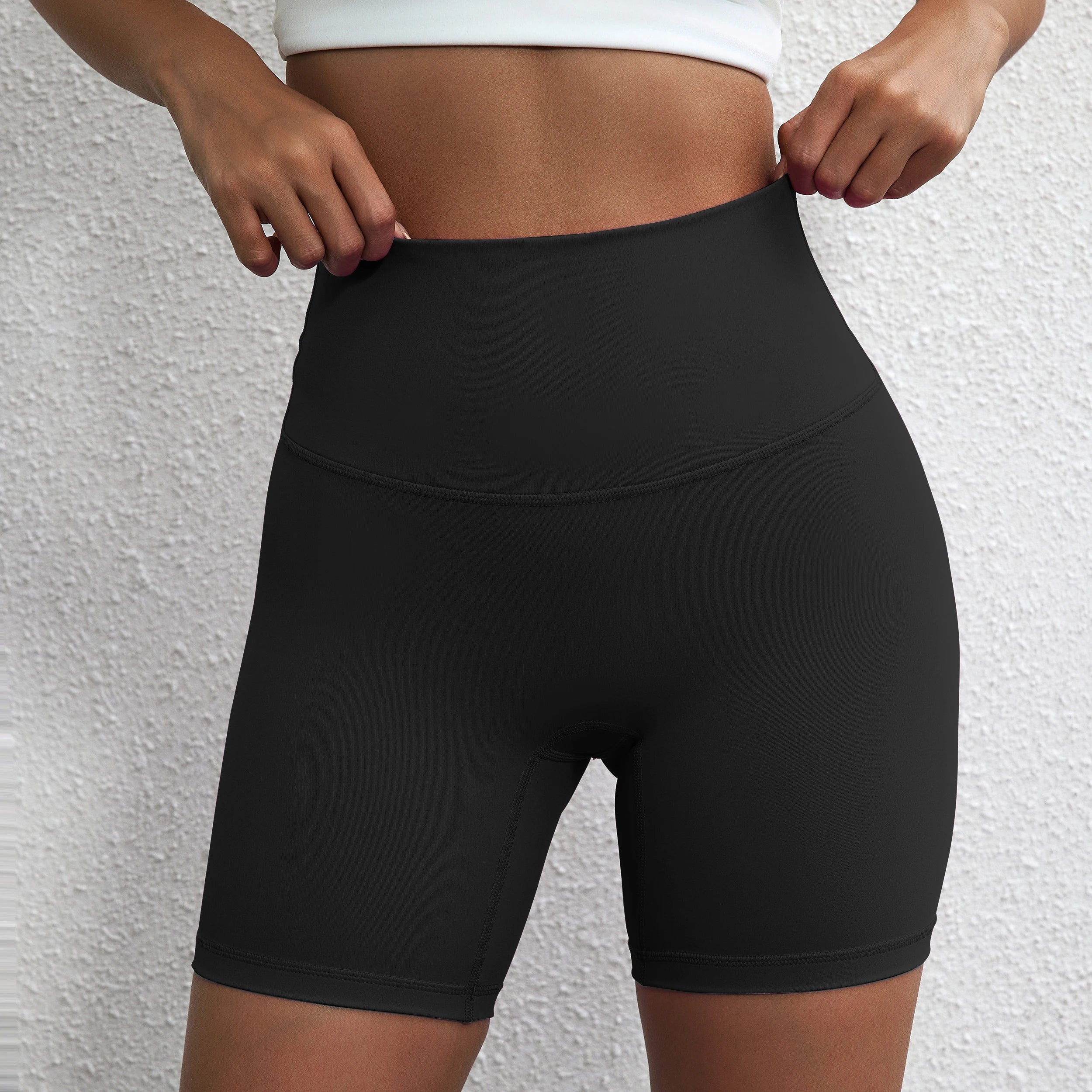 Women's Shorts Apparel: Solid Colour, High Waist, Comprehensive Fitness Sports Training Shorts with  Internal Pocket / Rungear