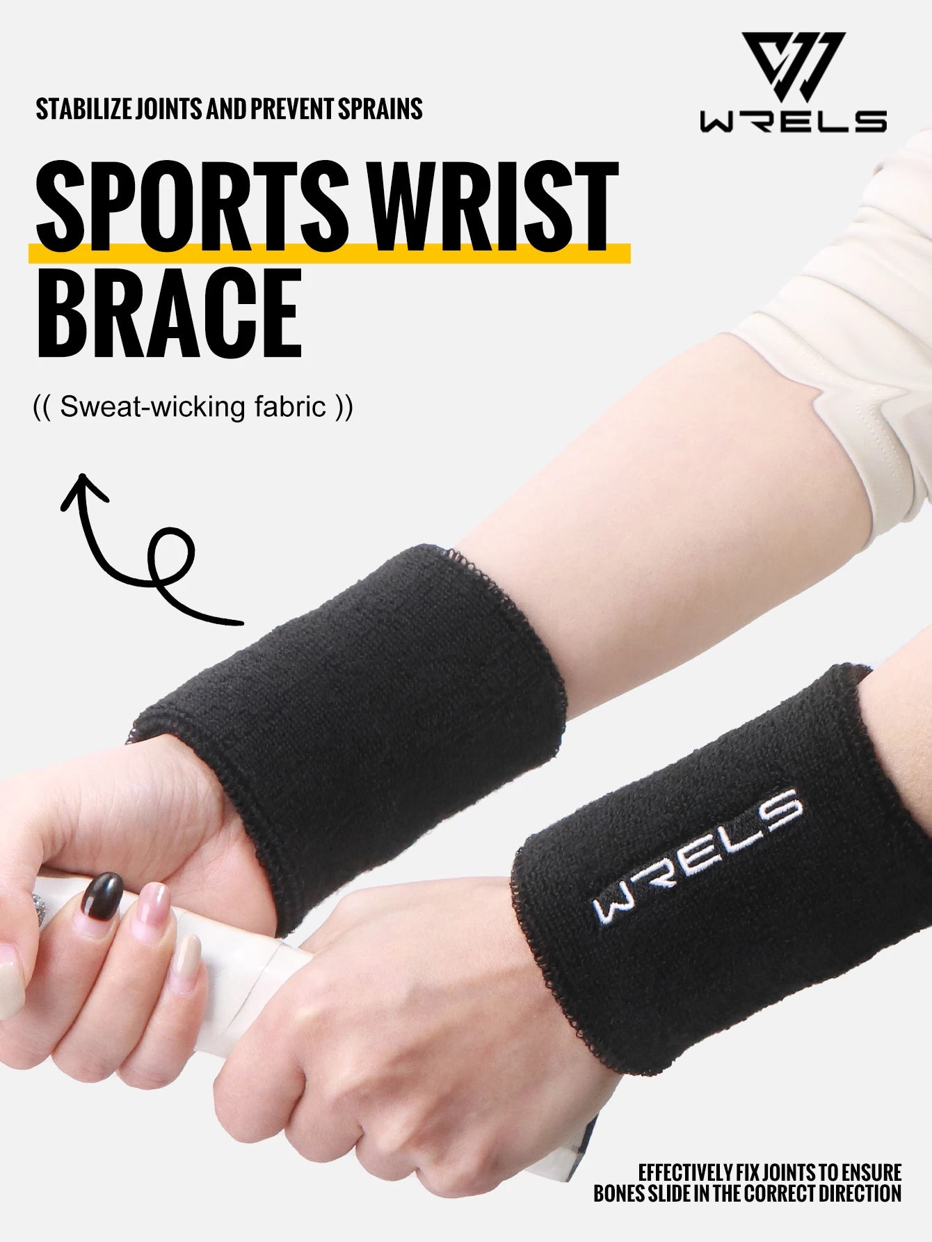 Running Gear Accessories: WRELS Absorbent, Quick Dry, Stretchable, Wristband Sweatbands for Workout, Fitness / Rungear