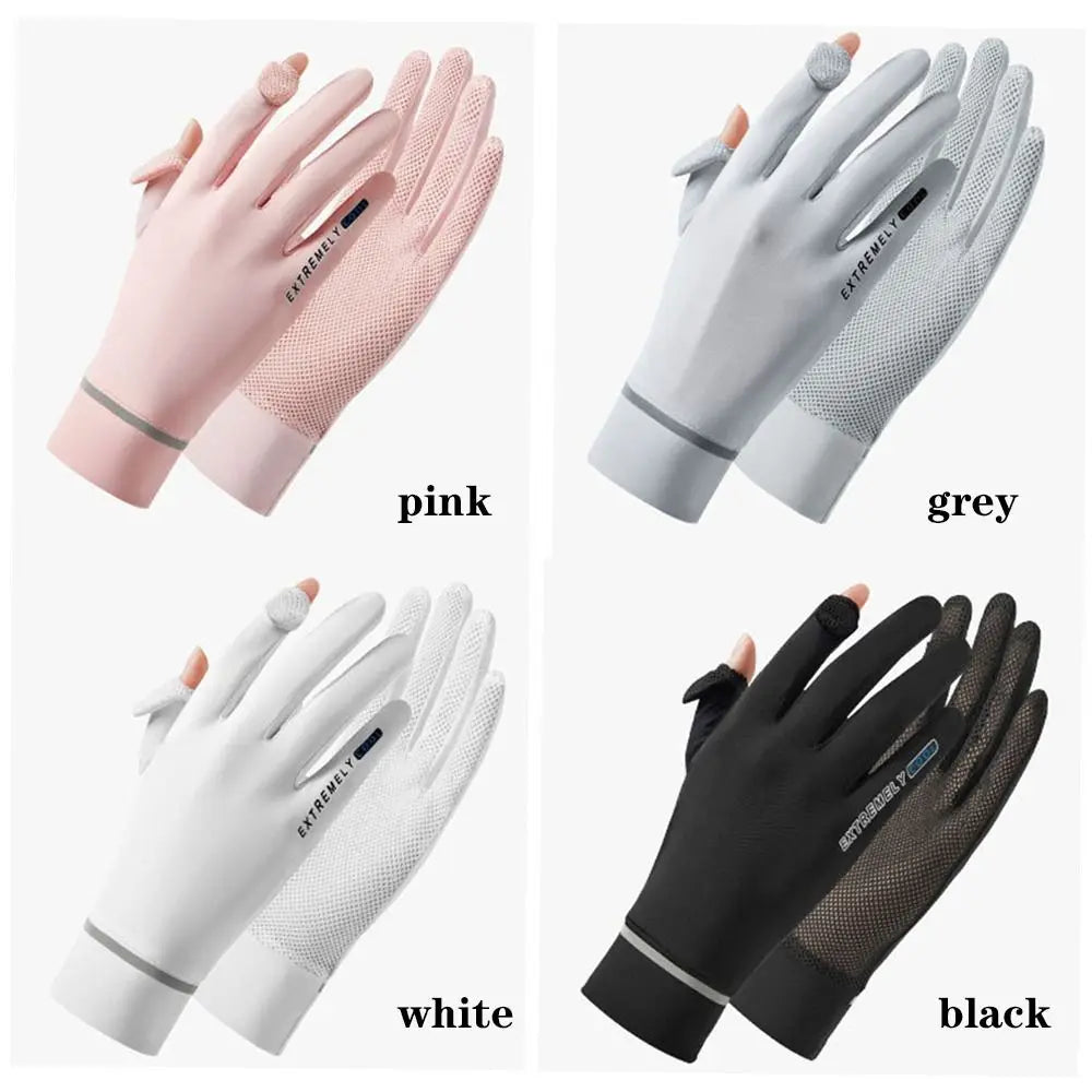 Women's Running Gloves: Ice Silk Sun Protection Anti-UV Gloves / Rungear