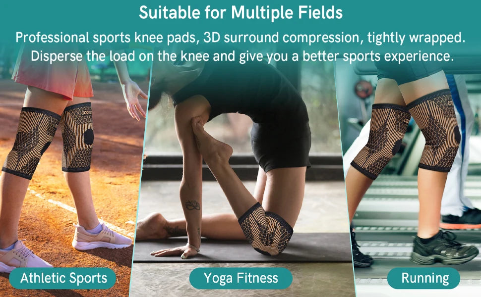 Recovery Gear Accessories: Copper Knee Compression Sleeve Brace for Arthritis Pain & Knee Pain Support / Rungear