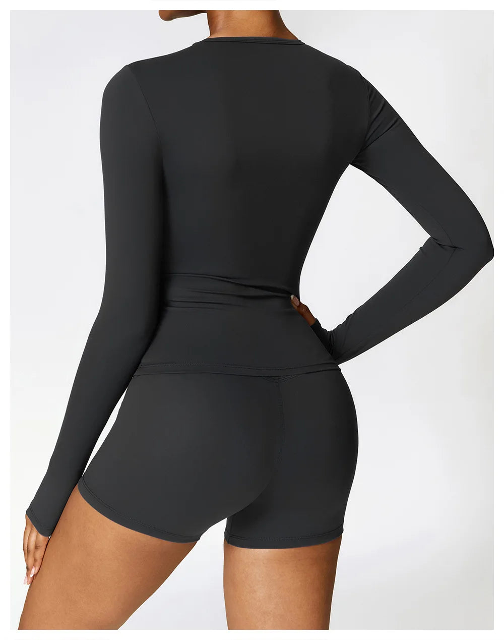 Women's Quick Dry Apparel: Breathable, Long Sleeved, Round Neck, Crop Top Workout Running, Hiking Set /  Rungear