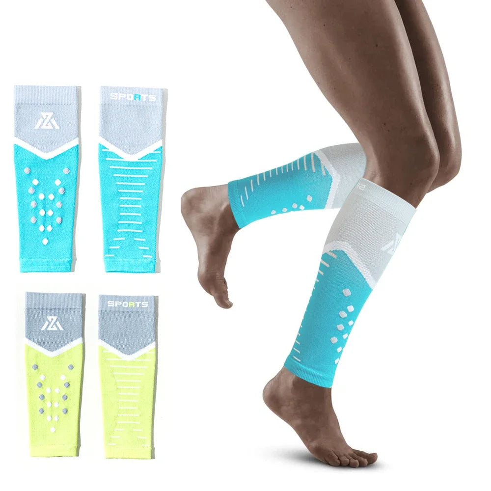 Compression Apparel Gear: 1Pair Unisex, Footless Calf Compression Sleeve Socks for Shin Splint &Varicose Vein / Rungear