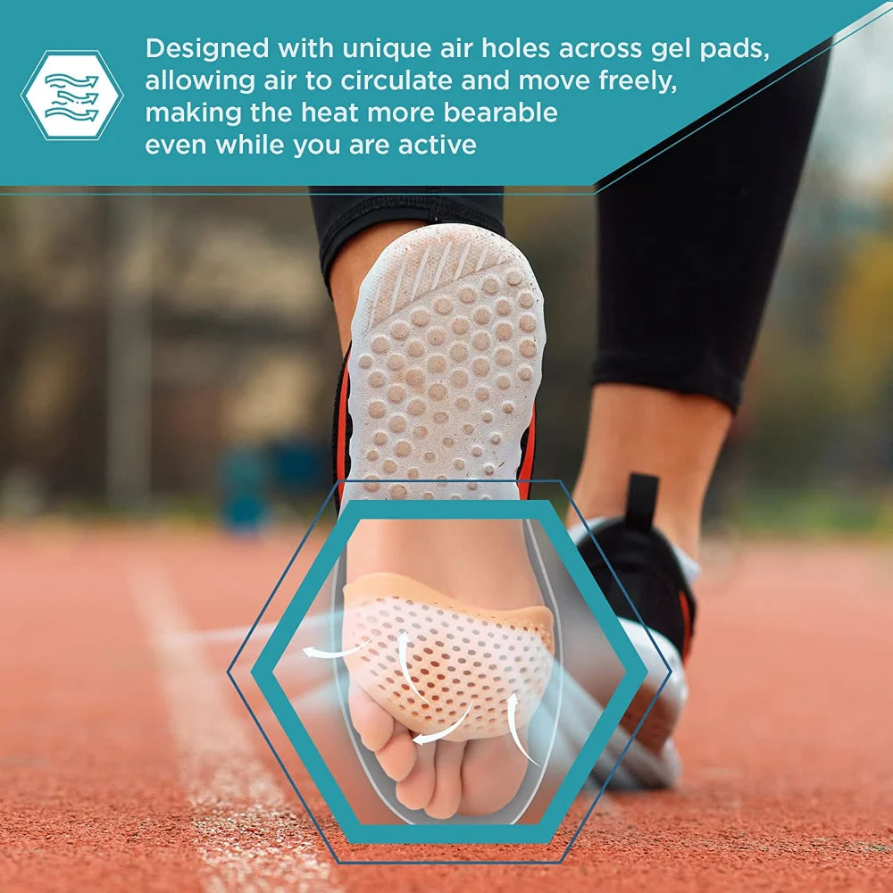 Foot Recovery Accessories: Metatarsal Pads Forefoot Pads, Anti Slip Shock Resistance Pressure Reduction Thickened Foot Protectors / Rungear