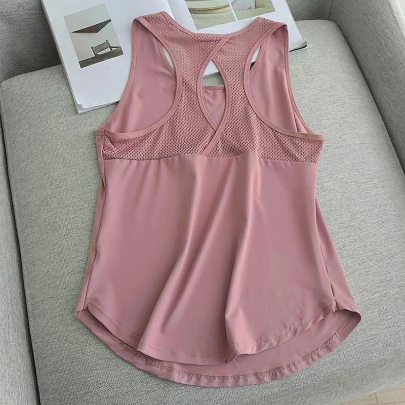 Women's Moisture-Wicking Running Shirts:  Loose Sleeveless Quick-Dry Tank Tops / Rungear