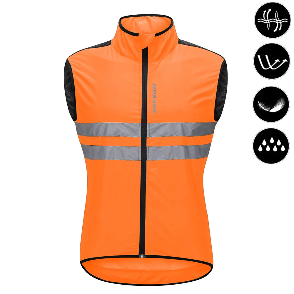 WOSAWE Men's Packable Reflective Windproof Windbreaker Jacket