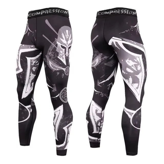 Men's Compression Apparel: Casual Compression Workout Sports Leggings Pants / Rungear