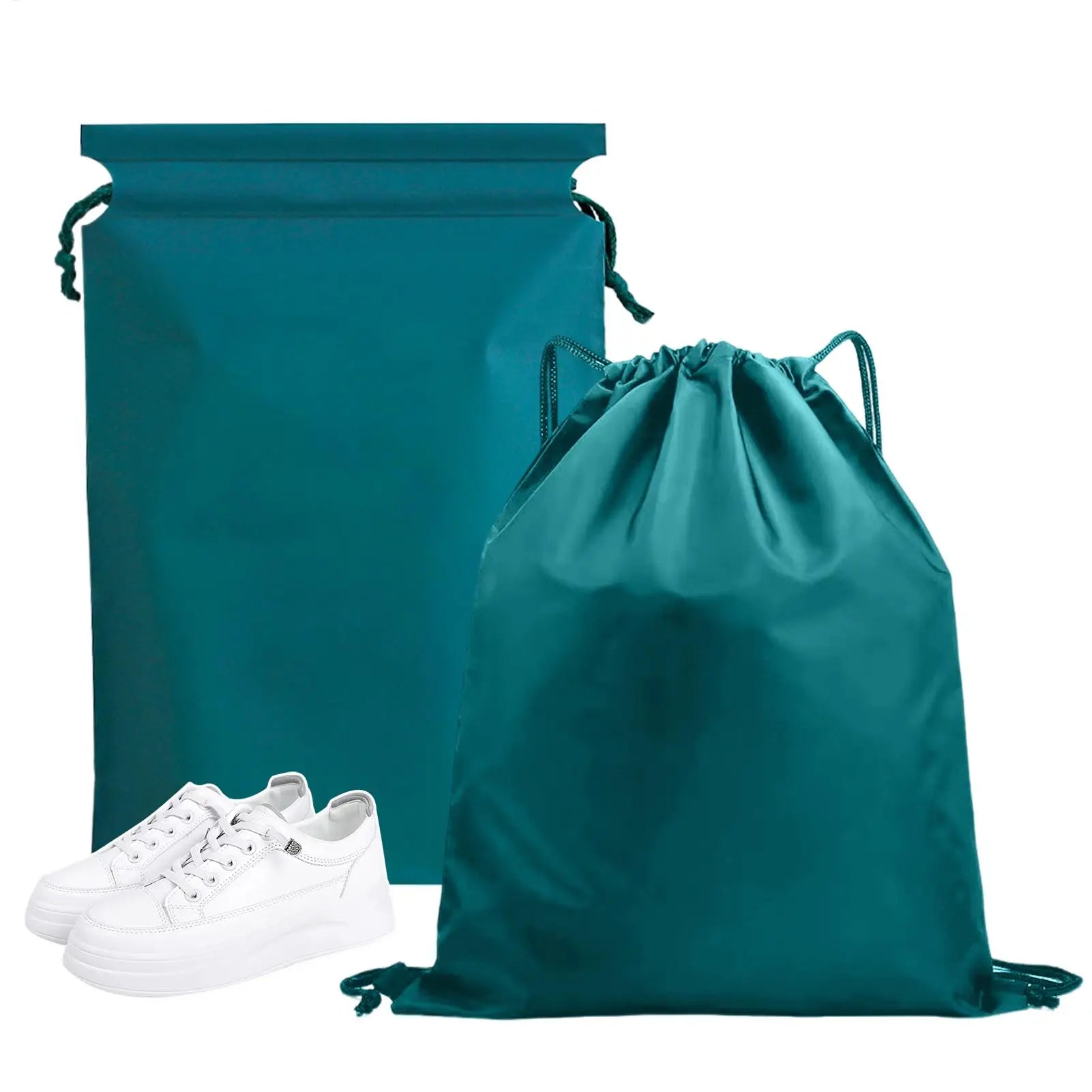 2 Pack Reusable Waterproof Drawstring Bags 30x20cm For Shoes, Wet Clothes, Outdoor Sports, Gym,Travel