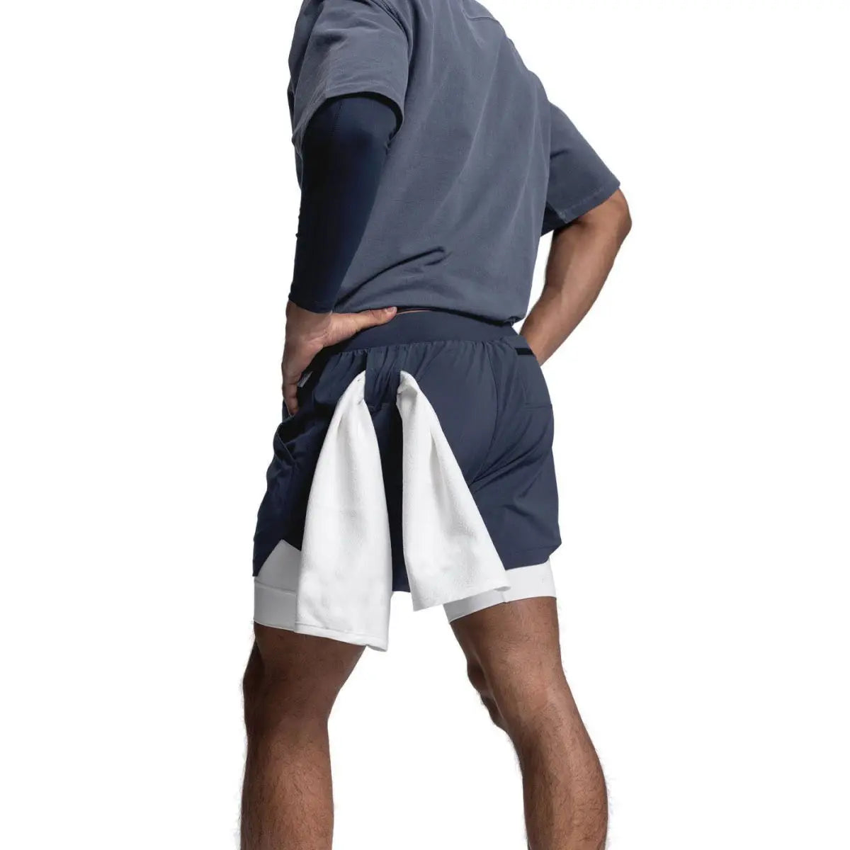 Men's Double Layer Shorts: 2 in 1 Breathable, Double Layer, Quick Dry, Running Workout Sports Shorts / Rungear