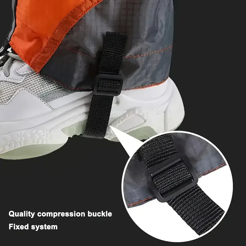 Lightweight Waterproof Ankle Gaiters With Reflective Strips For Hiking Mountaineering