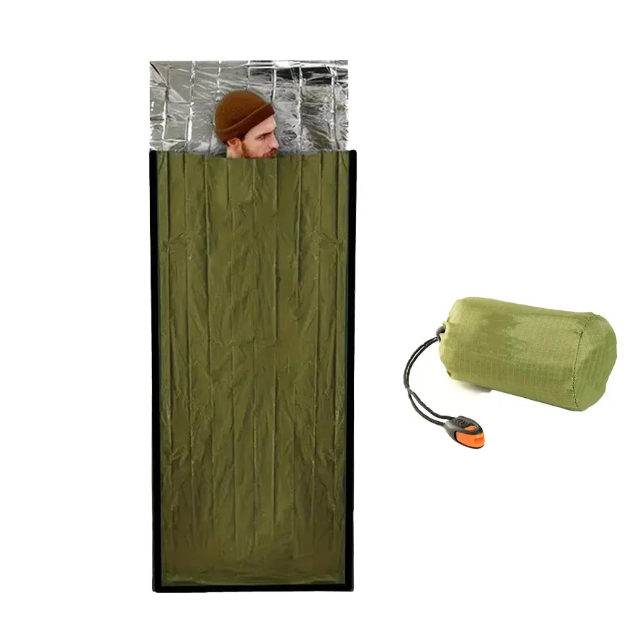 Trail Gear Accessories: 1 PC Portable Emergency Sleeping Survival Bag Blanket / Rungear