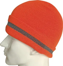 Reflective Hat Gear: High Visibility Safety Beanie, Reflective Knit, Ribbed Warm Winter Hats for Night Running, Hiking, Cycling / Rungear