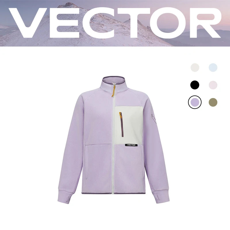Unisex Winter Jackets: VECTOR Unisex Fleece, Contrast Sleeve, Warm Winter Sweatshirt Jacket / Rungear