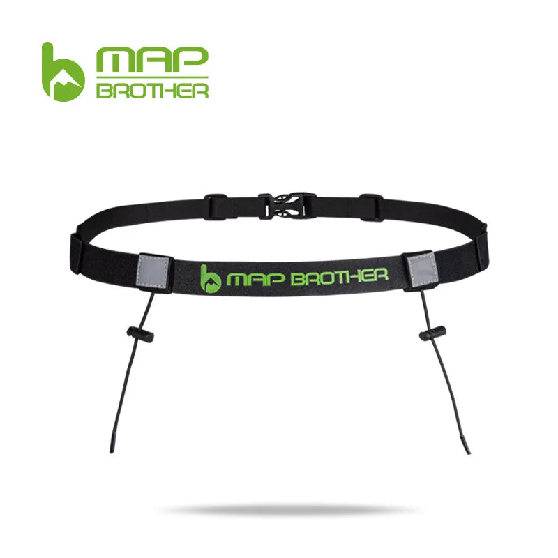 Running Race Accessories: MAP BROTHER M3020 Unisex Triathlon Marathon Race Number Belt With Gel Holder Running Belt / Rungear